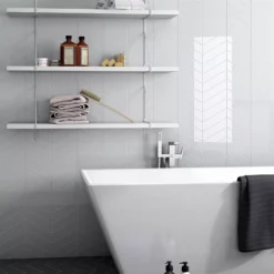 Wandfliesen Silex 18,6x5,2cm Hellblau Schräg Links -Mosafil Shop wandfliesen silex 18 6x5 2cm hellblau schraeg links 2 82