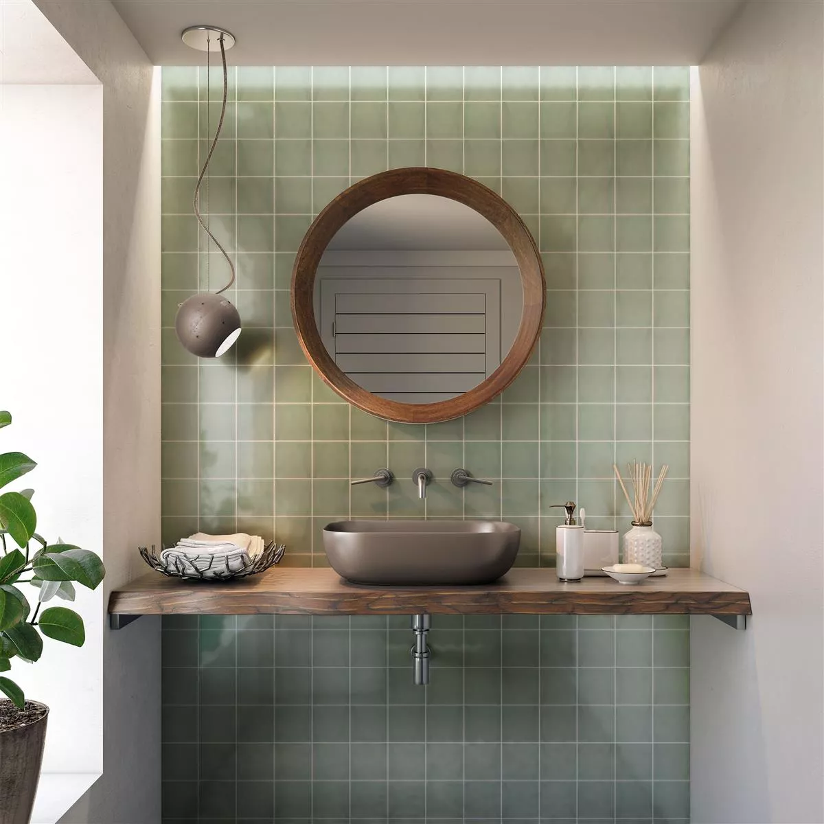 Wandfliesen Tamaris Eloy Glänzend Gewellt Himmelblau 13x13cm 6 Wandfliesen Tamaris Eloy Glänzend Gewellt Himmelblau 13x13cm – Bild 4