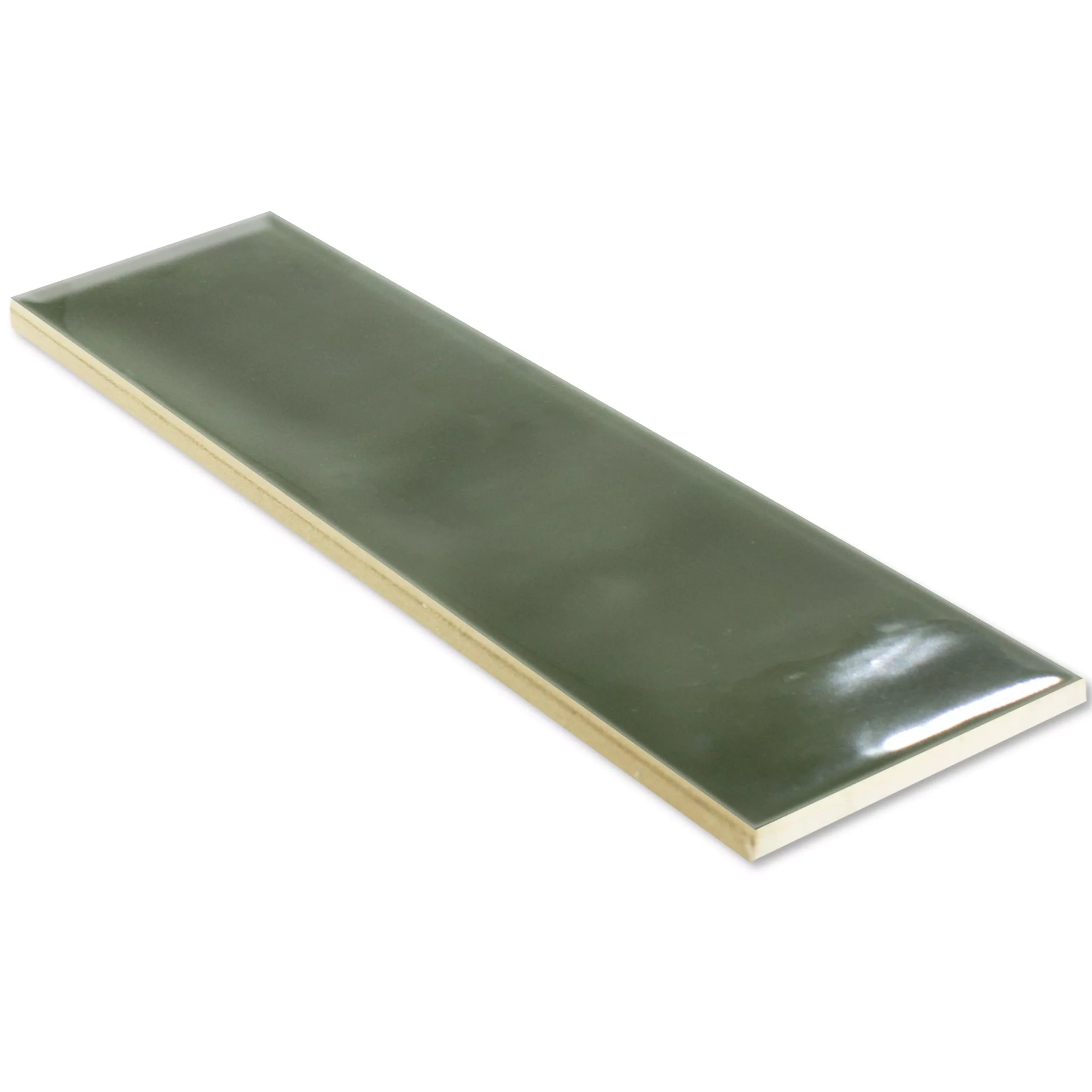 Wandfliesen Tamaris Flora Glänzend Gewellt Grün 5x25cm 4 Wandfliesen Tamaris Flora Glänzend Gewellt Grün 5x25cm – Bild 2