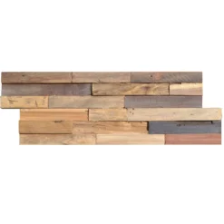 Wandverkleidung Holzverblender Luxemburg Braun 15x60cm