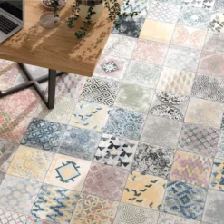 Zementfliesen Optik Bodenfliesen Dekor Mexico Mix